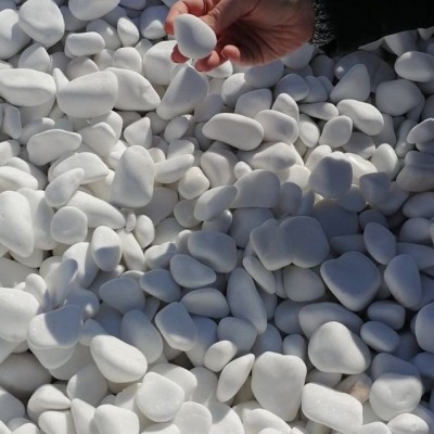 Thasos White Pebbles 30-60mm - Bag 20kg